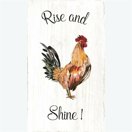 YOUNGS Wood Country Rooster Wall Plaque 32094